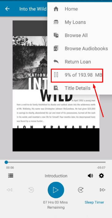 Completed offline Audiobook download