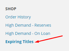 Expiring Titles option in the ePlatform Shop